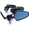 ZCera Specchietti Laterali Moto Per Ducati Per Metallic 750 750 Per Dark 1000 Per Monster M900 900 S 1 Paio Specchietti Universali per Motocicletta Manubrio Specchio Moto(Nero)