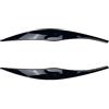 GLOFLY 2Pcs Auto Faro Sopracciglia Palpebra Trim Fit for BMW Serie 3 E90 E91 2005-2011 In Fibra di Carbonio/Nero faro Sopracciglia Copertura Palpebra Ciglia (Color : Schwarz)