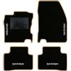 QUEMAR Tappetini Auto per Nissan Qashqai J11, Bordo Beige, 4 Ricami | 2014-2021 / Kit Tappeti Moquette e Gomma su Misura / Set 2 Anteriori + 2 Posteriori / Ricami e Colori Personalizzati