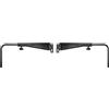 MelTruck 2x Staffa specchio 530-780x270 mm ø17, sinistro e destro | Lunghezza regolabile, base di fissaggio 106 x 30 mm, interasse 50-80 mm, metallo, nero