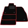 Generico Tappetini compatibili con Ford Focus 2018-2022, bordo rosso, kit tappetini auto personalizzati, set tappeti in velluto, tappeto auto