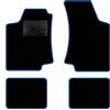 QUEMAR Tappetini Auto compatibili con Golf III 1991-1997 / Kit Tappeti in Moquette e Gomma su Misura (Set 2 Anteriori + 2 Posteriori) / Ricami e Colori Personalizzati (0 Ricami, Bordo Blu)