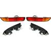 EASYSHOP24H Set 2 Faro Fanale Fanalino Retronebbia Posteriore SX e DX Per Pajero Did da 2001 a 2002 Catarifrangente Luce Destro Sinistro su Paraurti con Portalampade e Lampadine