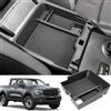 MEDZUK Console Centrale Auto Compatibile con Ford Ranger T9 | Raptor | Wildtrak 2023-2024 2025 Scatola Bracciolo portaoggetti, Organizer Vassoio Accessori con Tappetino Antiscivolo (Freno elettronico)