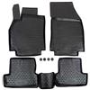 J&J AUTOMOTIVE Tappetini Auto in Gomma su Misura per Renault Megane 4 Dal 2016, Set da 4 Pezzi, 3D - con Bordo Alto, Antiscivolo, Inodore, Colore Nero, TPE