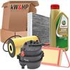 kW&HP KIT TAGLIANDO 4 FILTRI + 5 LITRI OLIO MOTORE CASTROL_5W30 COMPATIBILE CON PEUGEOT 207/207+ 1.4 HDI