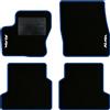 QUEMAR Tappetini Auto compatibili con Ford Kuga II 2013-2019 / Kit Tappeti in Moquette e Gomma su Misura (Set 2 Anteriori + 2 Posteriori) / Ricami e Colori Personalizzati (2 Ricami, Bordo Blu)