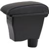 PaCsci Poggia braccio Auto Per Smart 453 Fortwo Forfour 2015-2019 Bracciolo Auto Scatola Portaoggetti Interna Bracciolo console centrale(1A leather 3usb)