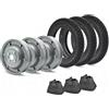 Generico KIT 3 RUOTE COMPLETE COMPATIBILI CON VESPA 50 R L N 2.75.9 COPERTONI CAMERE D'ARIA CERCHI CHIUSI