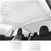 Ywooon Tendine Parasole per Tettuccio Apribile per Tesla Model 3 2018-2024 2025 Highland Tetto in Vetro Parasole Protezione dai Raggi UV Tetto Finestrino, Beige (Prodotto dalla Cina)