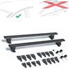 Rebeca Shop® Barre Da Tetto Portapacchi Universali Con Serratura Antifurto Nero Per Auto Adatte Per Auto Con Tetto Liscio Senza Barre Longitudinali O Rails 130-140cm (Barre 140cm (LS55)
