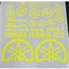 CMR Design Co Kit 35 Adesivi per T-max 500 530 560 Moto Scooter COMPATIBILE CON yamaha Tmax PVC Vinile Intagliato prespaziato (Giallo Fluo)