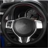 Mcrnwbip Coprivolante Auto Per Toyota Per Yaris Per Verso S Per Vitz Per Ractis Accessori Auto Neri Coprivolante Copri Volante(Black Thread)