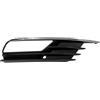 RAS RICAMBI AUTO STORE RAS Griglia Destra Per Paraurti Nero Con Sede Per Fendinebbia E Modanatura Cromata per Audi A3 Cabrio Dal 04-2012 Al 12-2015