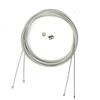 Generico Set 2 Cavi Acceleratore in Acciaio Svedese, 2 metri, Ø1,2mm, con Morsetti Universali per Ciclomotore e Moto
