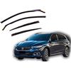 J&J AUTOMOTIVE Deflettori d'Aria per Fiat Tipo Wagon dal 2015, Set da 4 Pezzi, Nero fumé Oscurato Heko
