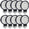 YOJZMA 10Pcs 3.2 pollici 42W Mini Spot LED Luce di lavoro, 12V 24V 6000K