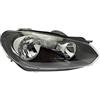 EASYSHOP24H Faro Fanale Proiettore Anteriore DX Destro Per Golf 6 MK6 VI da 2008 a 2011 Alogeno H7 H15 Regolazione Elettrica Completo di Motore Gruppo Ottico Luce Diurna Fanalino
