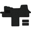 Alpha-Tex Produktions- und Handels GmbH Tappetini adatti per Fiat Ducato Tipo 250 alle Sitzvarianten (Costruzione 2006 - attuale), Robust antracite | 1 pz.+ 2 tappetini | Bordo beige