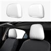 WANLON Copertura per poggiatesta auto, colore bianco, 2 pezzi, accessorio alla moda per interni di auto, SUV, camion e furgoni