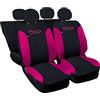 Rebeca Shop COPRISEDILI PER AUTO COMPATIBILI CON 500 MADE IN ITALY SET IN VARI COLORI (Nero/Fucsia)