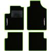 QUEMAR Tappetini Auto compatibili con 595 ABTH e 500 ABTH dal 2007/ Kit Tappeti Moquette e Gomma su Misura/Set 2 Anter.+ 2 Poster./Ricami e Colori Personalizzati (2 Ricami, Bordo V.Acido)