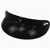 iSpchen Casco moto Visiera parasole Retro aperta Visiera Visiera 3 Fibbie Casco Dritto Bordo lente Nero
