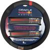 Red Bull Racing Red Bull Kit Coprivolante antiscivolo e 2 Passacintura imbottiti Powerbar racing Nero/Rosso per auto, Materiale Antiscivolo, Facile Installazione, Resistente e Universale, Diametro Coprivolante 38 cm