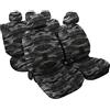 Rebeca Shop Coprisedili per Auto Modello universali compatibili per autovetture Senza airbag Laterale, Senza sedioli Sportivi e Senza braccioli Made in Italy (Mimetico Chiaro)