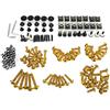 HJKDSZ Accessori moto Carena Bulloni Kit Corpo Fissaggio Pinze Viti Per tmax 500 tmax500 t max 500 TMAX 530 2001-2016 elementi fissaggio assortiti(Gold)