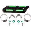 Sinkees Scudo Termico di Scarico Moto Copertura Protettiva della Sezione del Collettore di Scarico del Motocross per KXF YZ WR RMZ RMX DRZ CRF SXF EXCF SMR FC FE 250 450 (Verde)