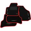 Somer Car Kit Tappetini Auto compatibili con Skoda Yeti 2009-2013 | Set Tappeti in Moquette, Bandiera Italia, bordo rosso, Tappeto auto su misura