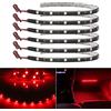 Keiurot - Strisce luminose LED per auto, 30 cm, impermeabili per interni/esterni, striscia rossa LED 12 V 5050 12SMD, confezione da 6