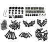 HJKDSZ Accessori moto Carena Bulloni Kit Corpo Fissaggio Pinze Viti Per tmax 500 tmax500 t max 500 TMAX 530 2001-2016 elementi fissaggio assortiti(Nero)