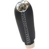 HWBZDPZQD Pomello del cambio for Dacia, Sandero, Stepway, II, MK2 2013-2023, leva del cambio di ricambio in plastica e pelle.(5 Speed Black)