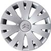 Rixto Kit di 4 copricerchi adattabili - per CITROEN C4 Picasso / C1 / C2 / C3 / C4 / C5 / C8 / Nemo/Berlingo/Xsara Picasso - diametro 15 - con logo cromato - non originali