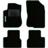 QUEMAR Tappetini Auto per Peugeot 2008 I, Bordo Verde, 1 Ricamo | 2013-2019 / Kit Tappeti Moquette e Gomma su Misura / Set 2 Anteriori + 2 Posteriori / Ricami e Colori Personalizzati