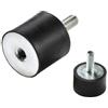 Hizli Rubber M6 Silent Block (4pz) - 20x30 M6 Maschio/Femmina Isolator di Vibrazione - Supporto Dual-Action Heavy Duty - Cono Antivibrazione per Compressori d'Aria, HVAC e Generatori
