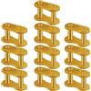 QAZAKY 10pc oro 420 Catena di trasmissione di riparazione Maestro connettore Split link 50cc 70cc 90cc 110cc 125cc del pozzo della bici della sporcizia di ATV Quad moto scooter Go Kart