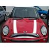 SB CarDesign Strisce Adesivo Cofano per R50 R52 Mini Cooper - Bianco, Design 2
