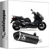 MOTOTOPGUN arrow 53533ANN + 53080MI scarico omologato open urban alluminio nero nero compatibile con kymco downtown 350 i 2016 2017 2018 2019 mototopgun