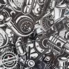 Lollomoto Stickers Bomb Motor Component Pellicola Car Wrapping Adesiva Rivestimento Auto - 38x50cm