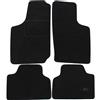 J&J AUTOMOTIVE Tappetini in Tessuto per Opel Corsa B 1993-2000, Set da 4 Pezzi Anteriori e Posteriori, di Velluto su Misura, Antiscivolo, Colore Nero