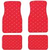 NVBHOF Tappetini Abitacolo Tappetini Universali Per Auto In Pelle 4 Pezzi Tappetini Per Auto Set Completo Anteriore Posteriore Impermeabile Accessori Per Tappeti Auto Interni Tappeti Auto(Colore:Rosso)