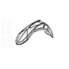 Generico Beta Parafango Anteriore White RR Ricambio Originale