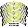 ZWBHNB Adesivo per bordo ruote Moto 19 17 Adesivo Per Ruote Mozzo Cerchi Decal Nastro Riflettente Decorazione Modificata Per Suzuki V-Strom 250 SX Vstrom 1000 1050 XT DL 650 Decalcomanie per ruote ( Misura