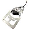 Generico Portatarga Pieghevole 50 CC Universale HM Fantic Valenti ecc Moto Motard Enduro con Faretto Led Nero