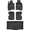 MOTOS Set di tappetini in gomma e tappetini per il bagagliaio per Fiat Panda III dal 2011 Migliorare il comfort di viaggio con tappetino antiscivolo auto 3D- tappetini per tutte le stagioni auto, prot