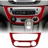 KUNGKIC Per Renault Megane Fluence 2009-2014 Auto Climatizzazione Centrale Pannello Centrale Centrale Della Fibra di Carbonio Adesivo Decorativo Interno Accessori Regalo (Stile A,Rosso)