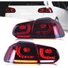 VLAND Motor VLAND LED Fari posteriori per Golf 6 GTI TDI TSI GTD R 2008-2013, Con indicatori di direzione dinamici, 1 coppia (Rosso e Affumicato)